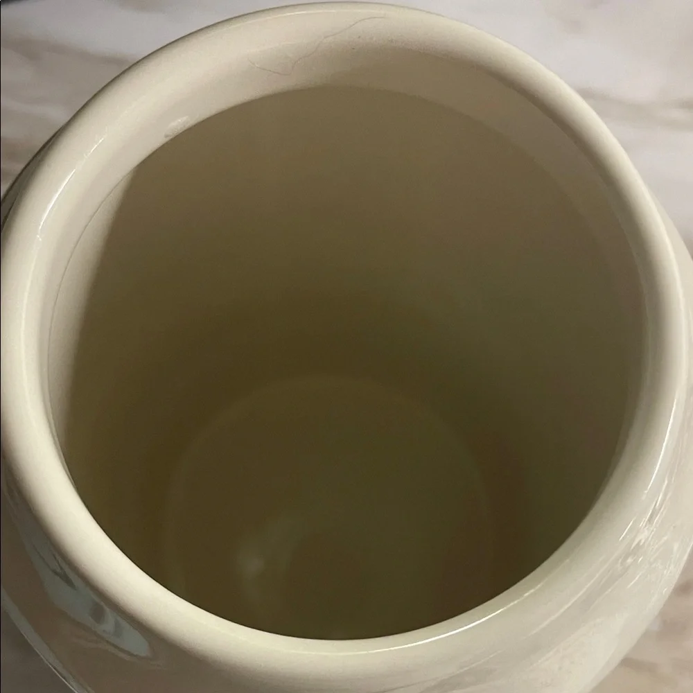 Ceramic 'WOOF' Dog Treat Jar - Cream